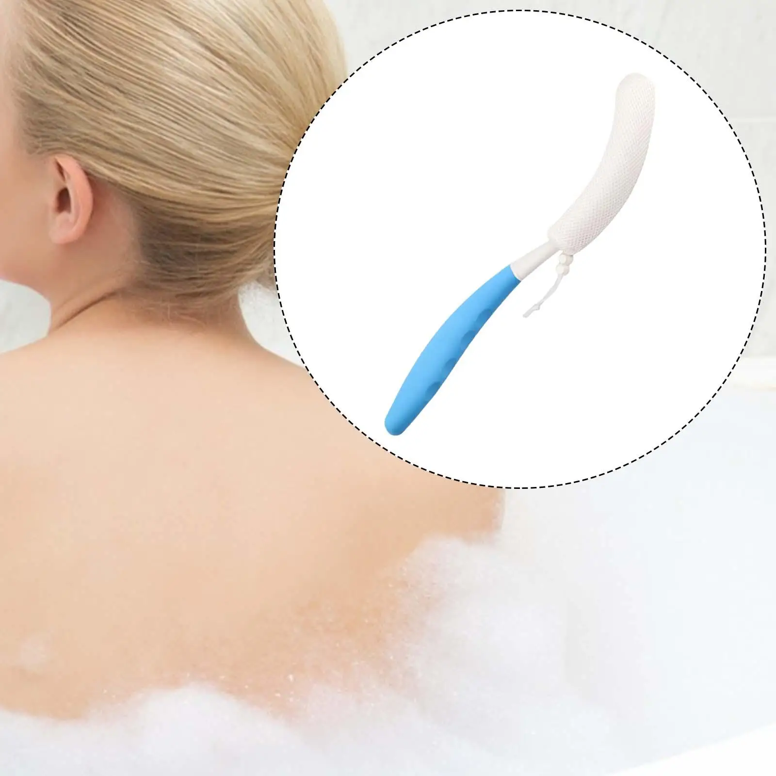 Bath Back Brush Comfortable Brush Head for Elderly for Men Women Long Handle Back Cleaning Brush Shower Brush for Cleaning Body