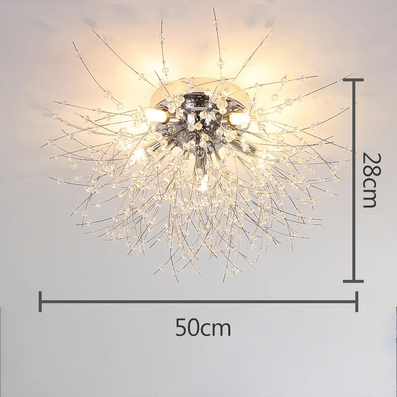 Dandelion Crystal Led Ceiling Lamps Modern Ceiling Lights Bedroom Indoor Decoration Lamps for Living Dining Room Lighting Lamps bathroom ceiling lights