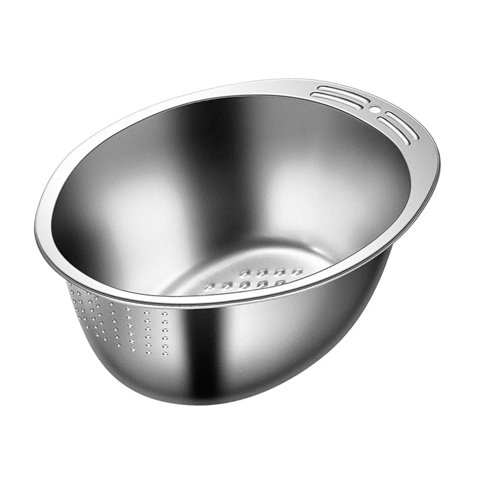 Vegetables Drain Basket Stainless Steel Drainer Basket Rice Washer Strainer Bowl Colander for Grapes Carrots Tomatoes