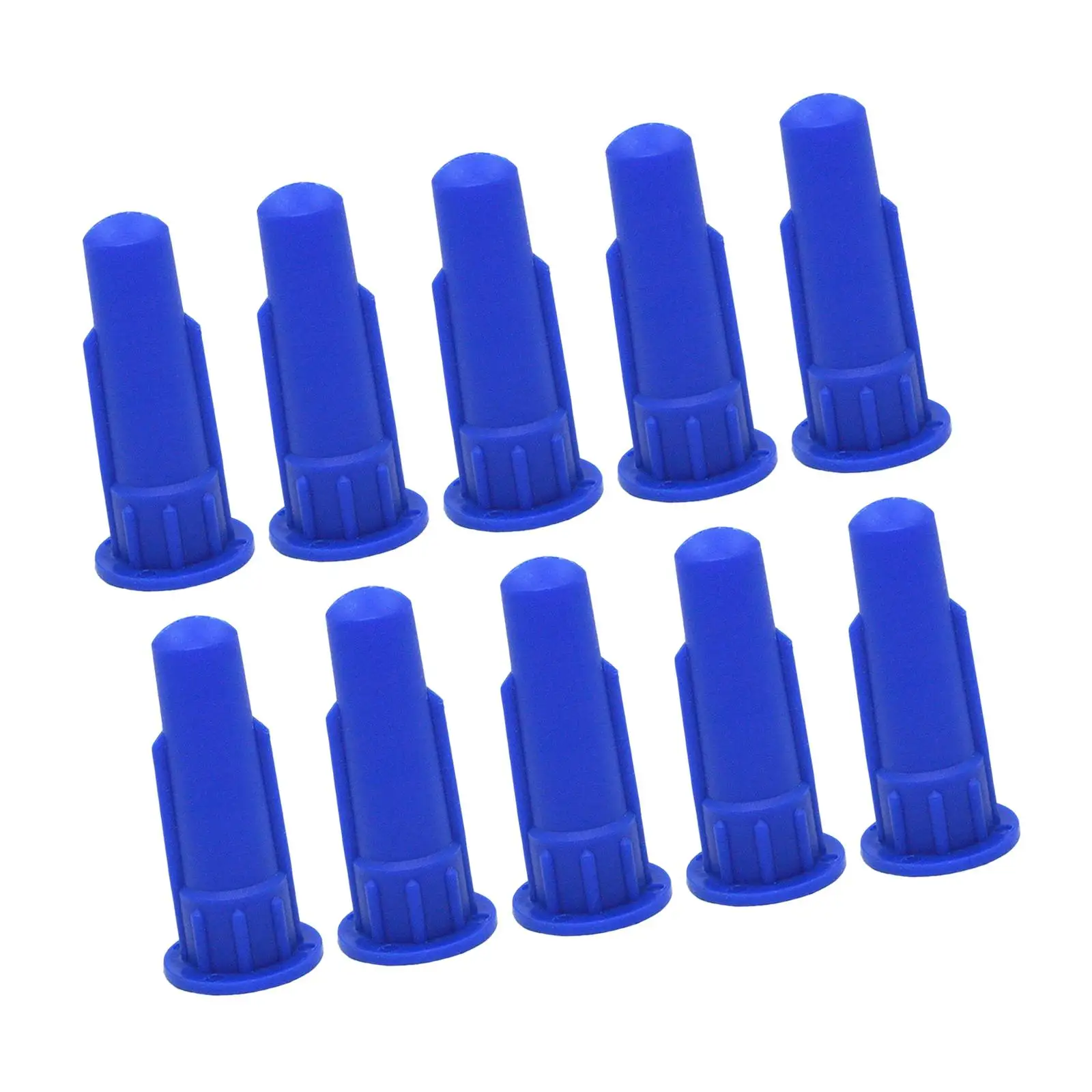 10x Cylindrical Cone Spray Tip Nozzle Spare Part Accessory Blue Tool Durable for Caulking Sealant Dispenser 