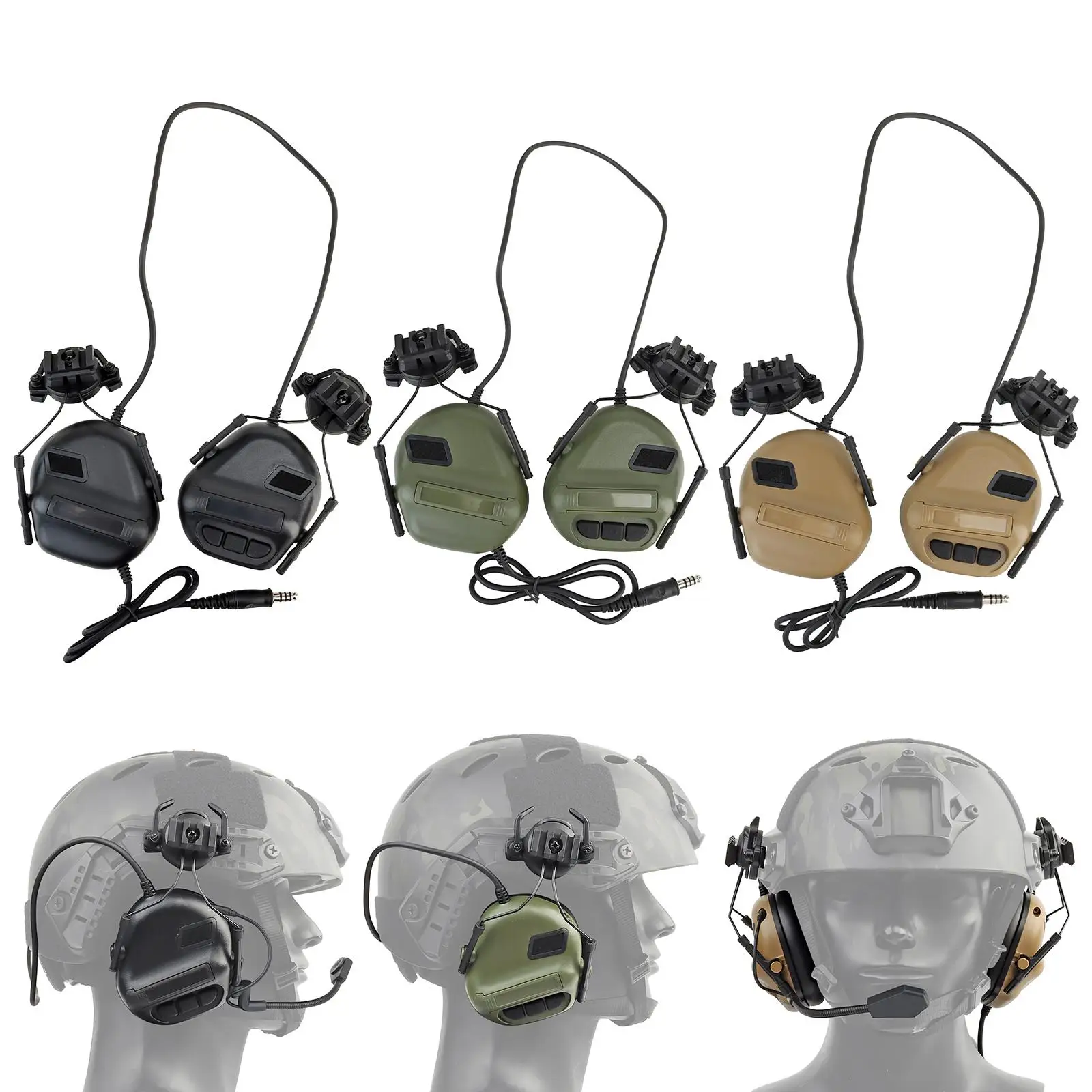 Foldable Ear Muffs Noise Cancelling Protective Headset Adjustable Nrr 21dB Ear Defender for Hunting Team Activities Mowing