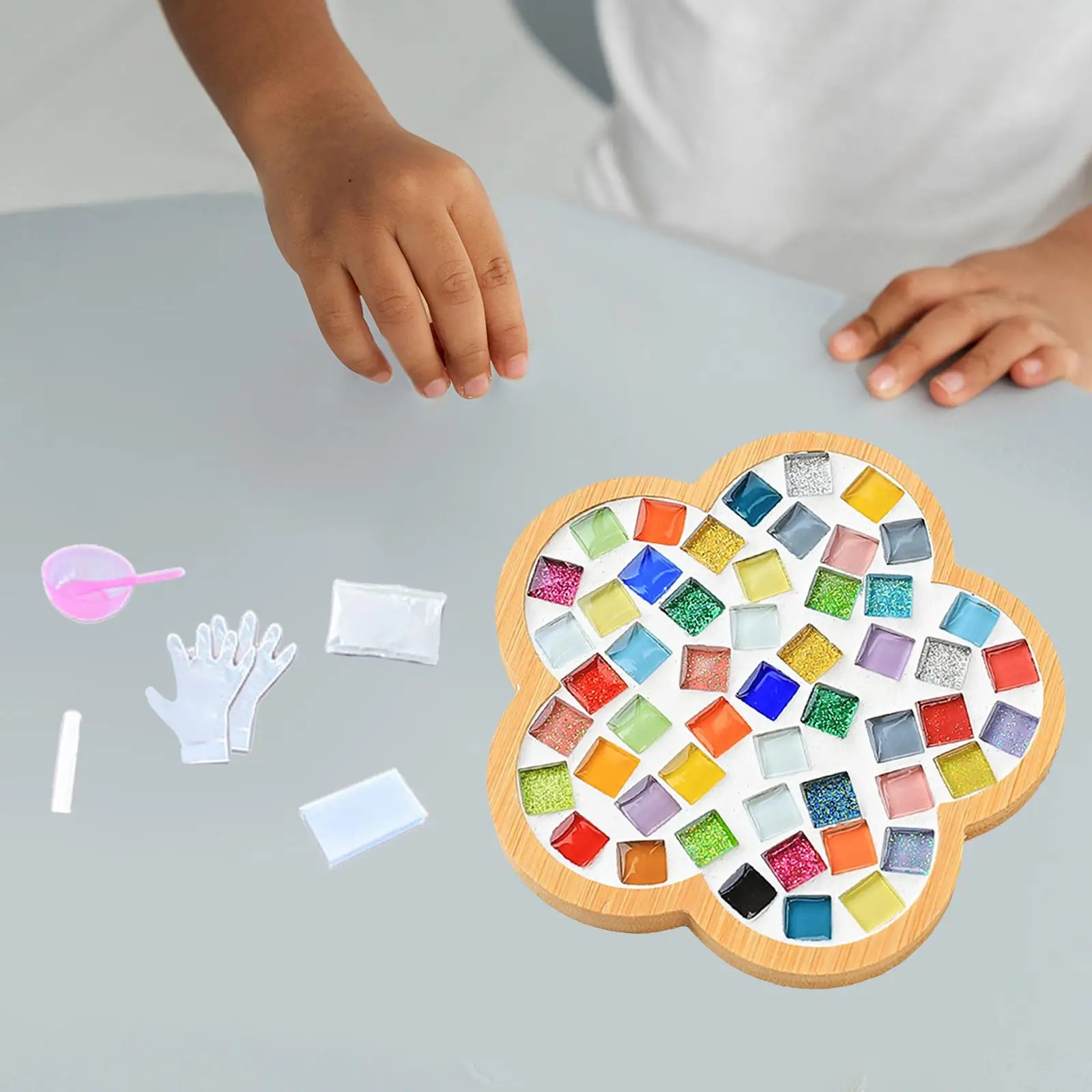 Mosaic Coaster Making Kit Place Mat Children`s Educational Toys Cup Holder