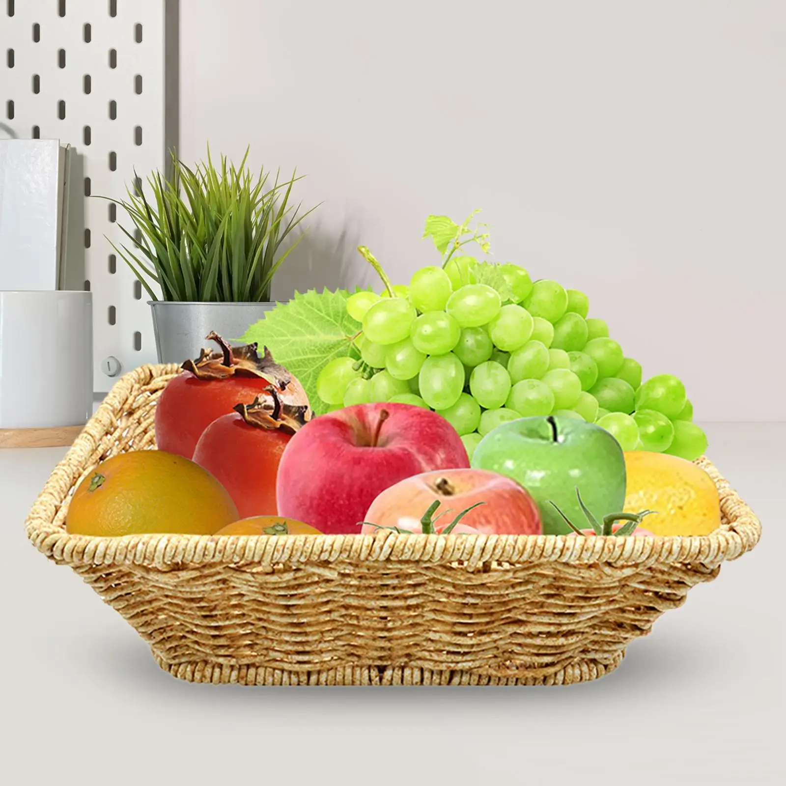 Woven Basket Bowl Food Vegetables Serving Basket for Bedroom Bathroom Party