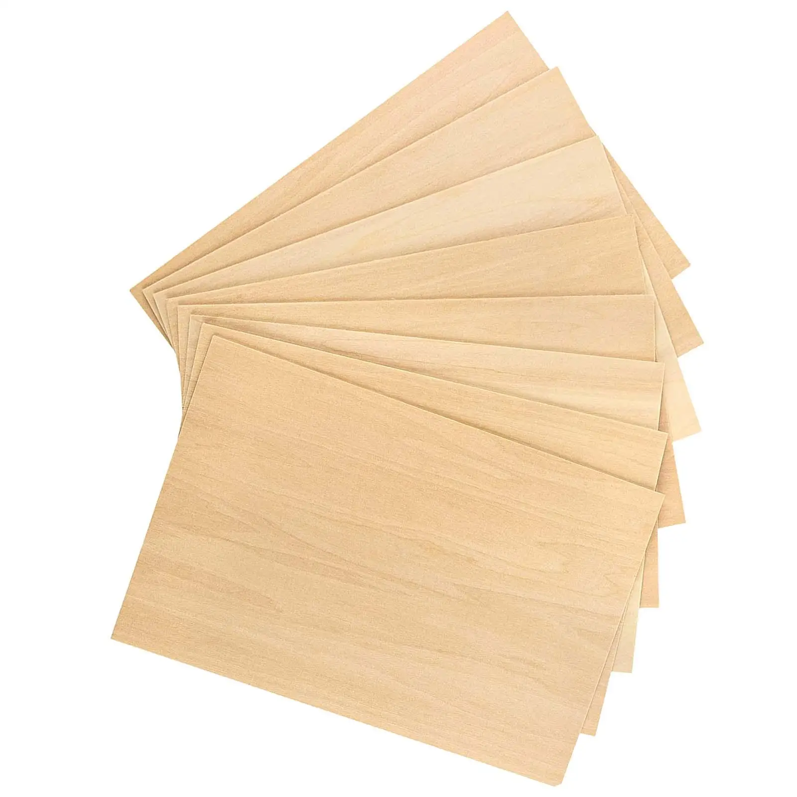 8x Unfinished Wood Miniature Models Making Thin Plywood Board for Making Plane Model Crafts DIY Project Miniature Aircraft