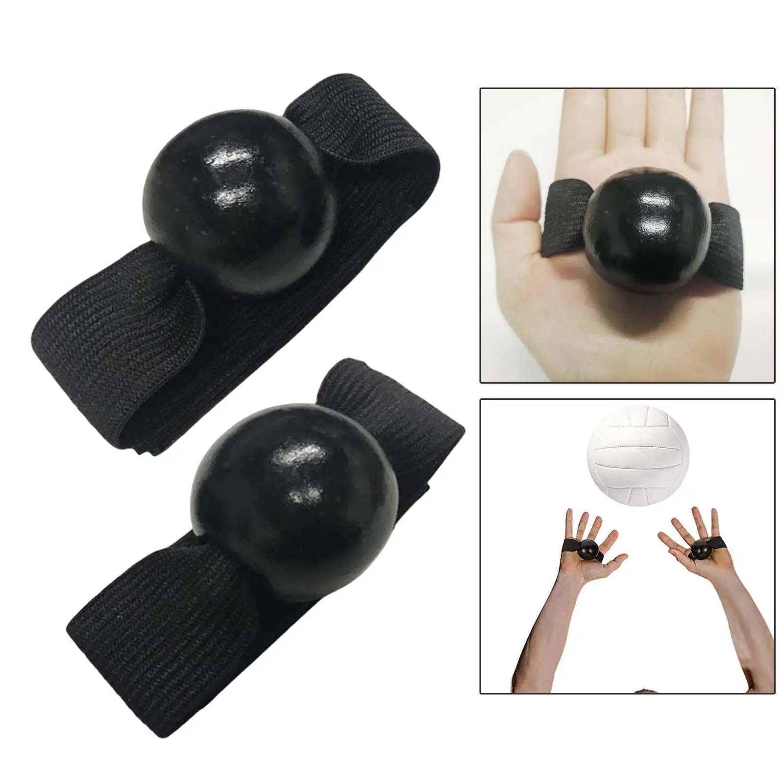 2Pcs Volleyball Setting Technique Training Aid Volleyball Assistant Setter Training with Wood Knobs Palm Hand Practice Strap