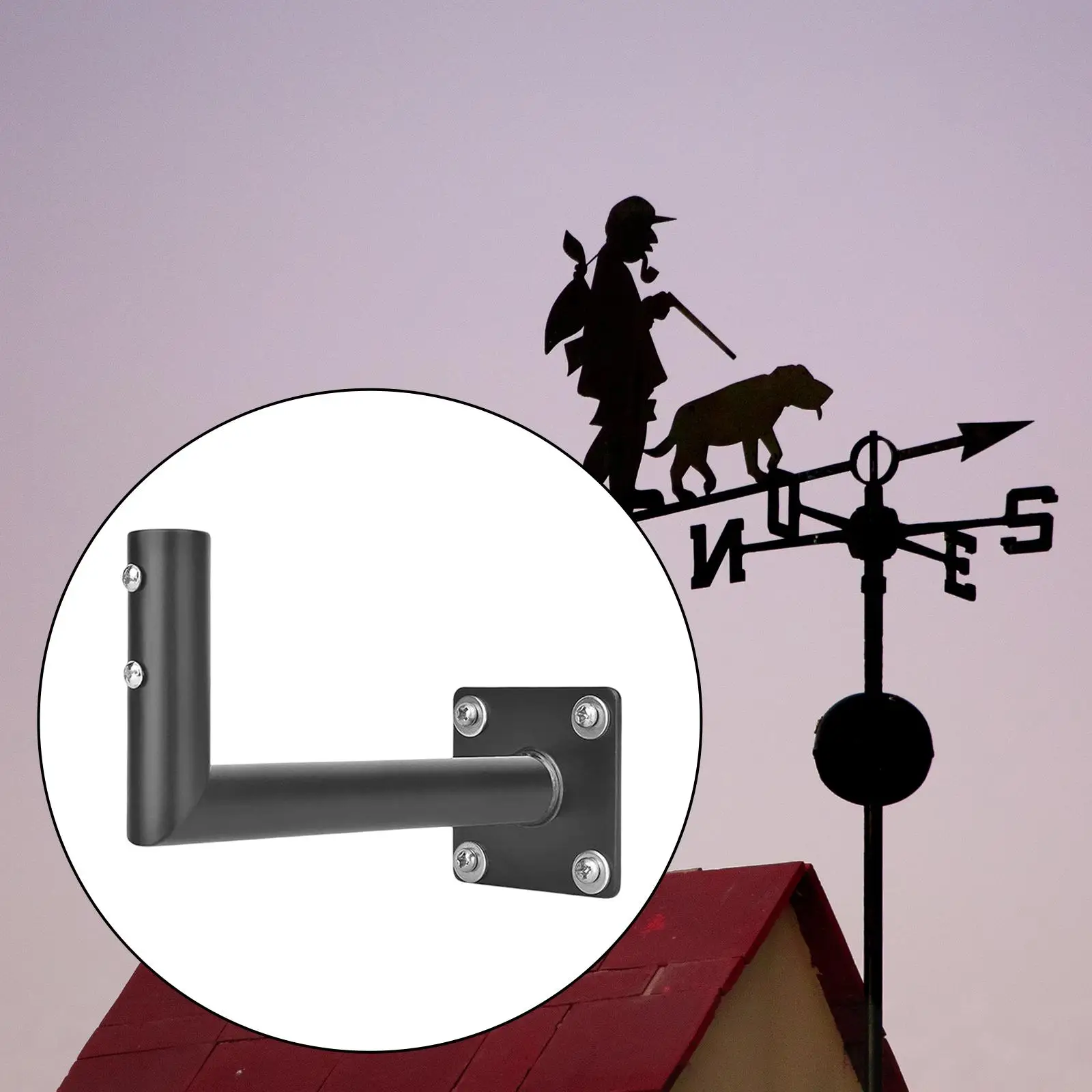 Weathervane Mount for Eaves Stand Wall Mount Holder for Patio Roof Farmhouse