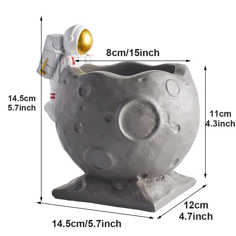 Bonito dos Desenhos Organizador de Mesa Resina Animados Caneta Titular Durável Papelaria Escritório Artesanato Astronauta Design 4 Weddings & Events