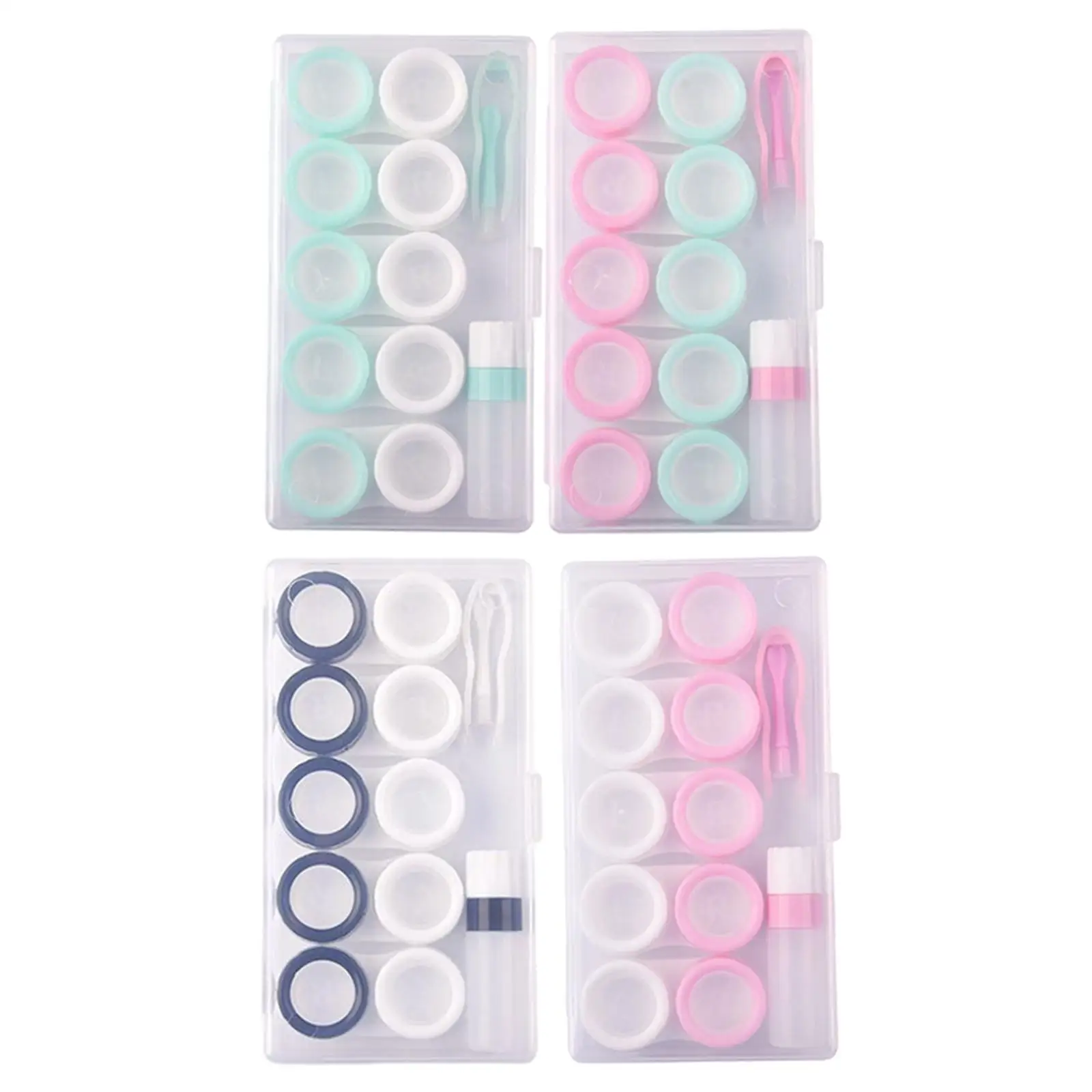 Travel 5 Pairs  Storage Case Outdoor for Girls L R Caps Eye Care