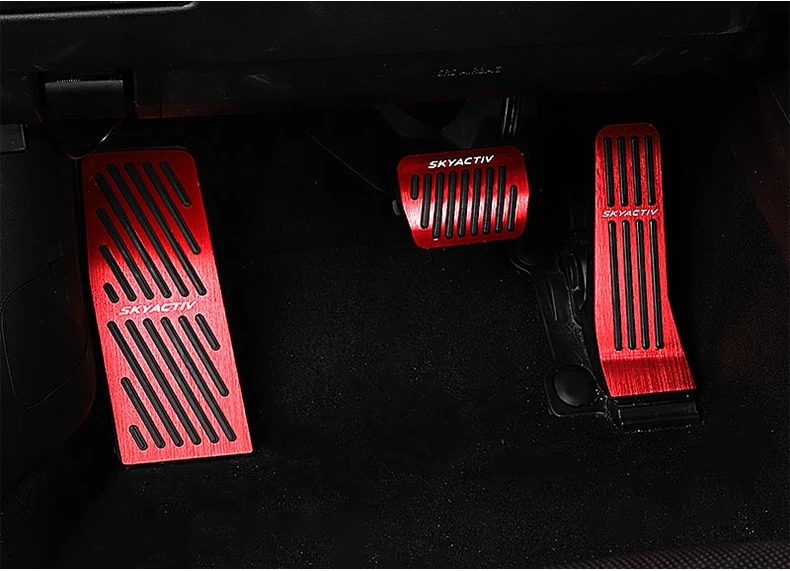 Aluminum Car Accelerator Gas Brake Pedals Rest Foot Pedal Pad Cover For Mazda 3 Axela CX-30 CX30 2019 2020 2021 2022 Accessories heated steering wheel cover