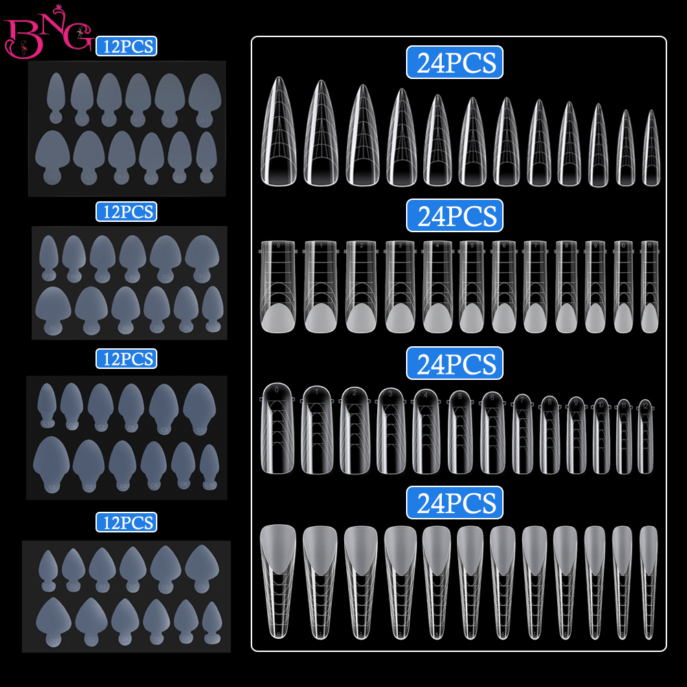 Best of 146Pcs Dual Nail Forms Set Full Cover Nail Extension Tips Acrylic Nail System Dual Forms With Silicone French Forma Stickers Reviews & Tips