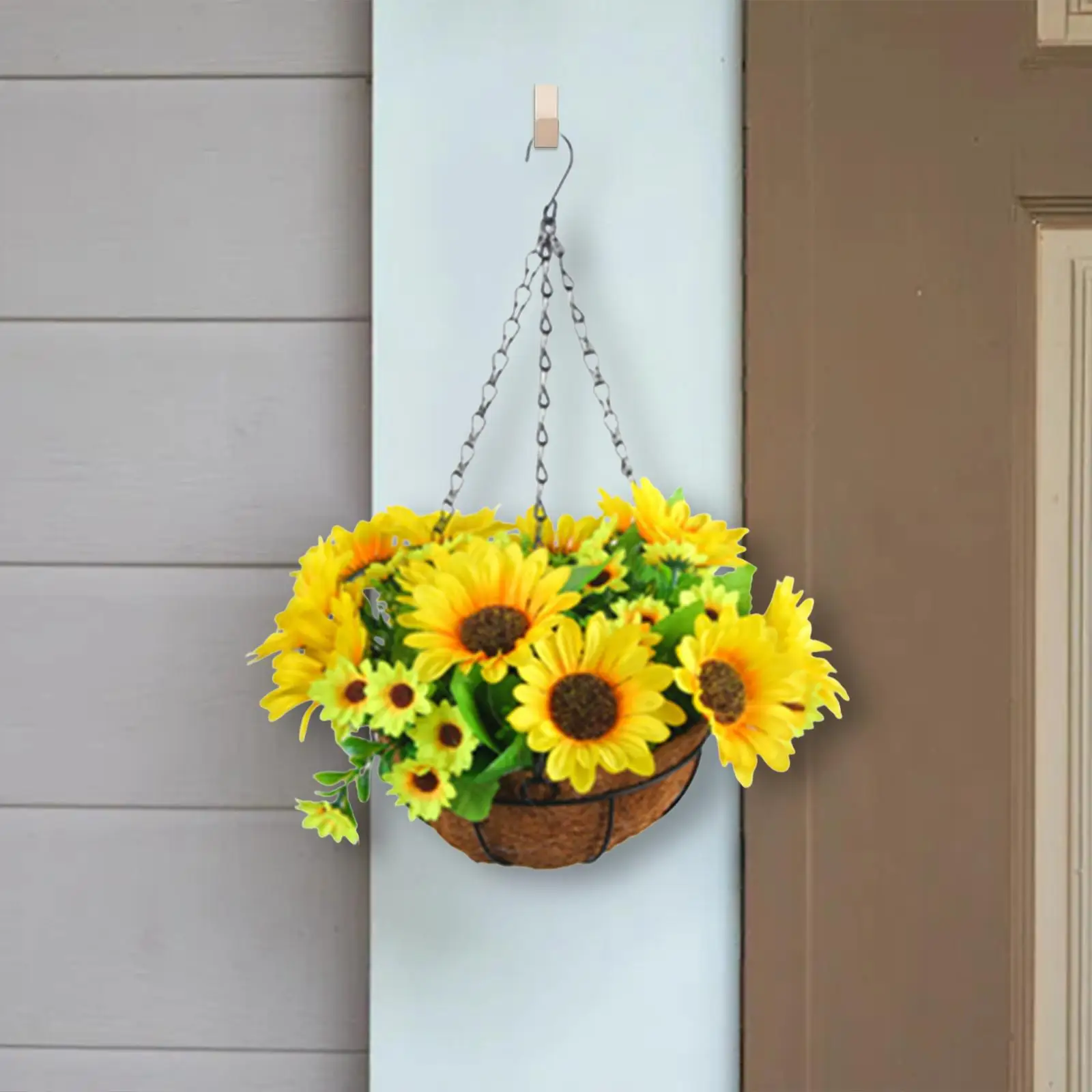 Artificial Hanging Flowers in Basket for Patio Bride Holding Flowers Wedding