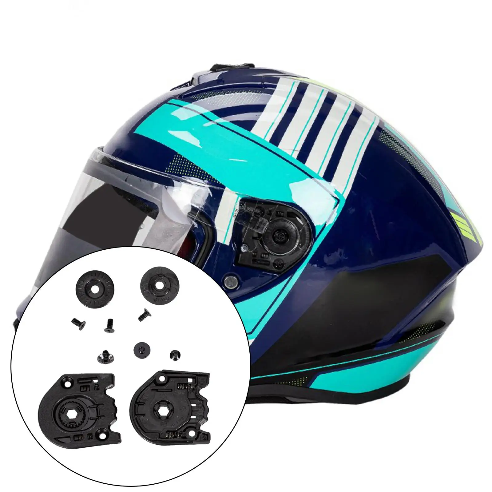Helmet Lens Base Mounting Parts Left Right visor Base Fittings for Darkens