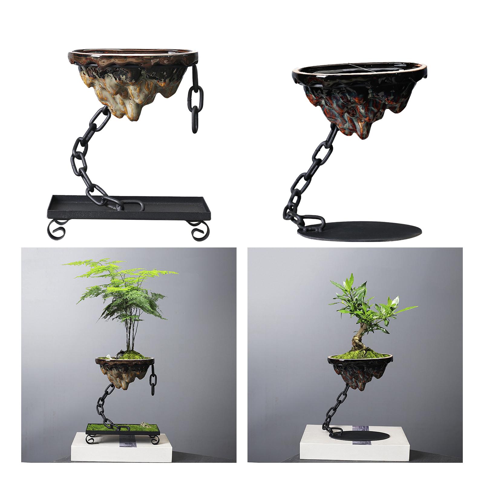 Potted Plants Pot Plant Container Iron Art Hanging Basket Decor Potted Plants Bonsai Pots