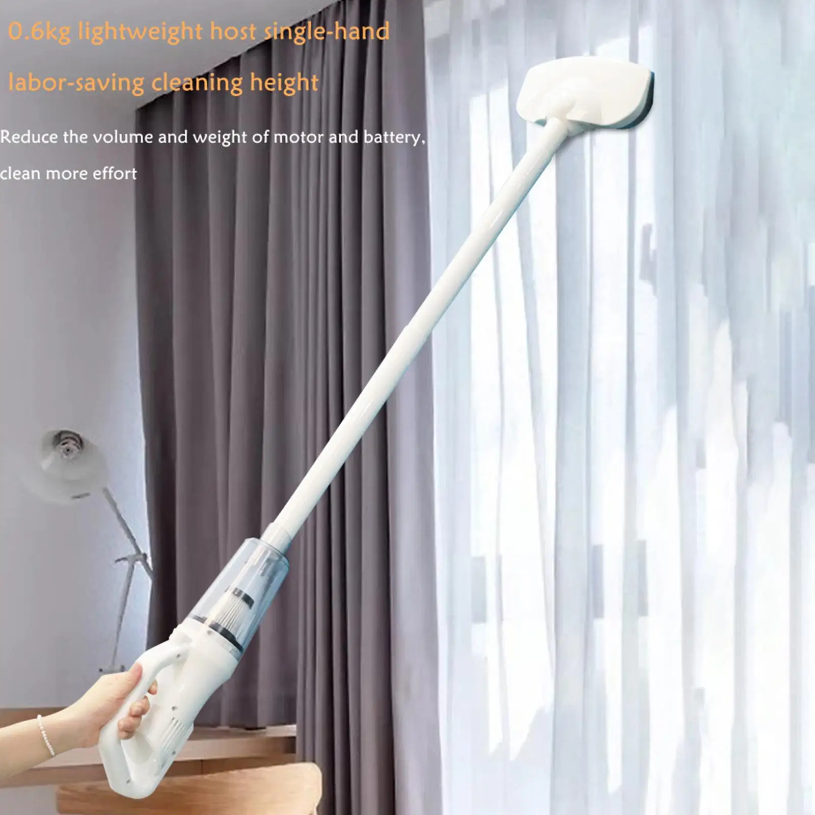 Portable Cordless Vacuum Cleaner with LED Light USB Rechargeable for Computer Sofa Keyboard