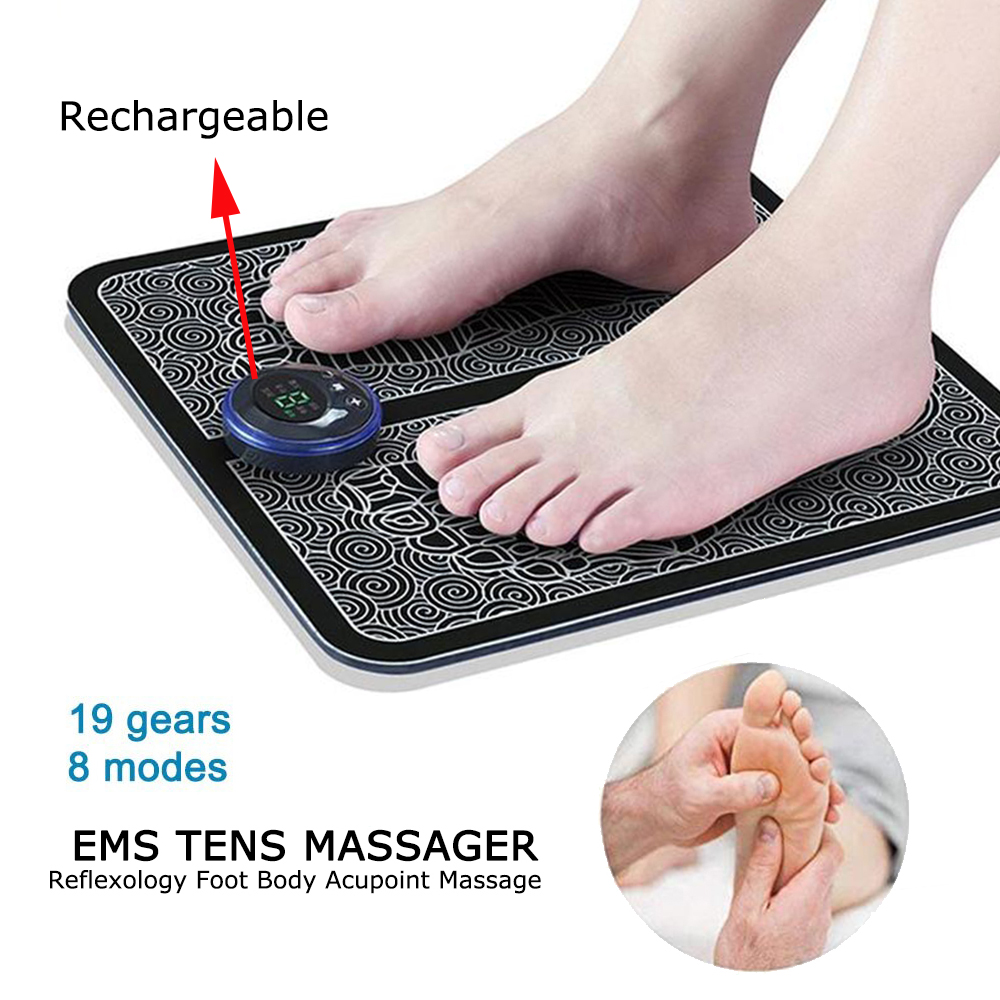 Best of EMS Foot Massager Pad Reflexology Foot Acupoint Massage Muscle Stimulation Improve Blood Circulation Relief Pain USB Rechargeabl Reviews & Tips