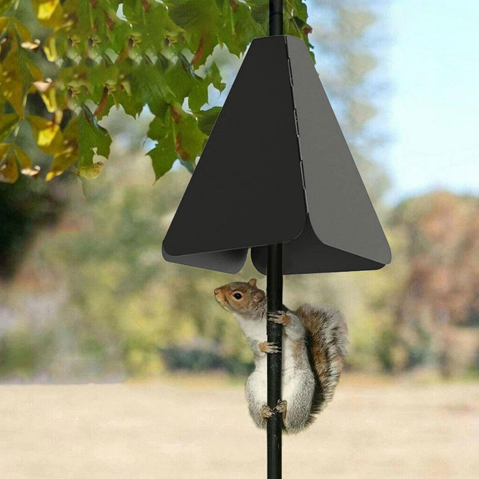 Squirrel Baffle Fix on Pole Foldable Reusable Detachable for Hummingbird Bluebird Buckle Stopper Pole Mounted for Yard