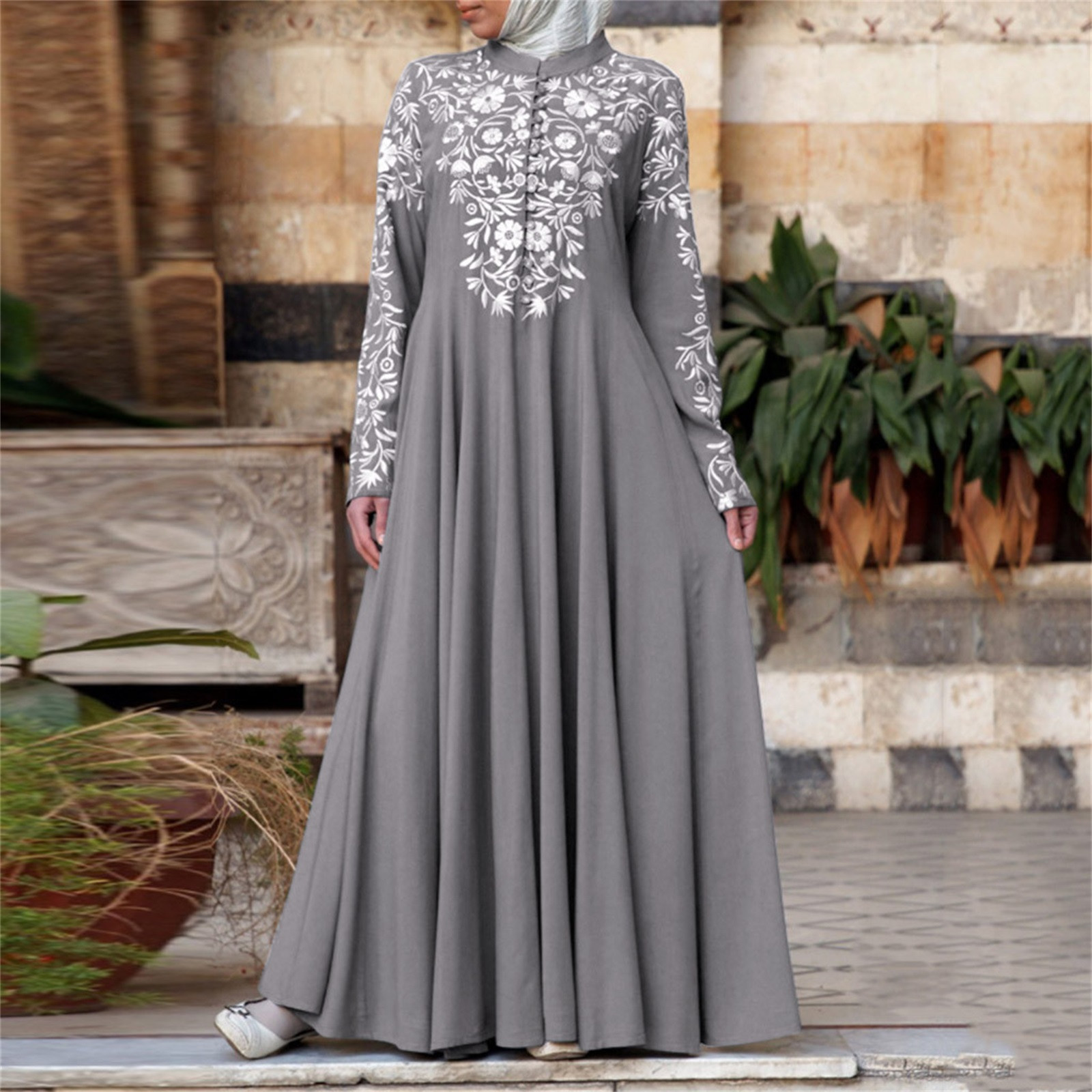 Kaftan muçulmano, Jilbab árabe, Abaya islâmica, vestidos