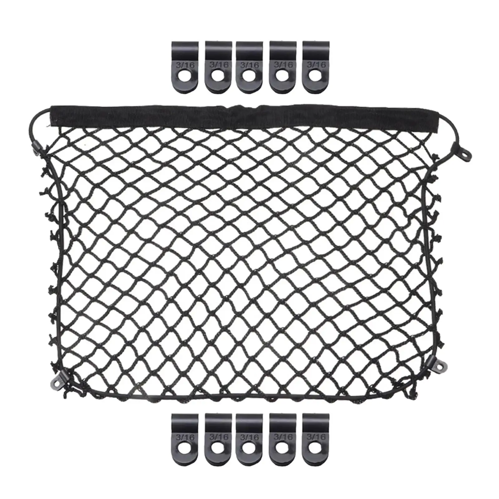 Motorcycle Net with 10 Fixings Lid Mesh Organizer Net Mesh Rear Trunk High Elasticity 800GS R850700GS