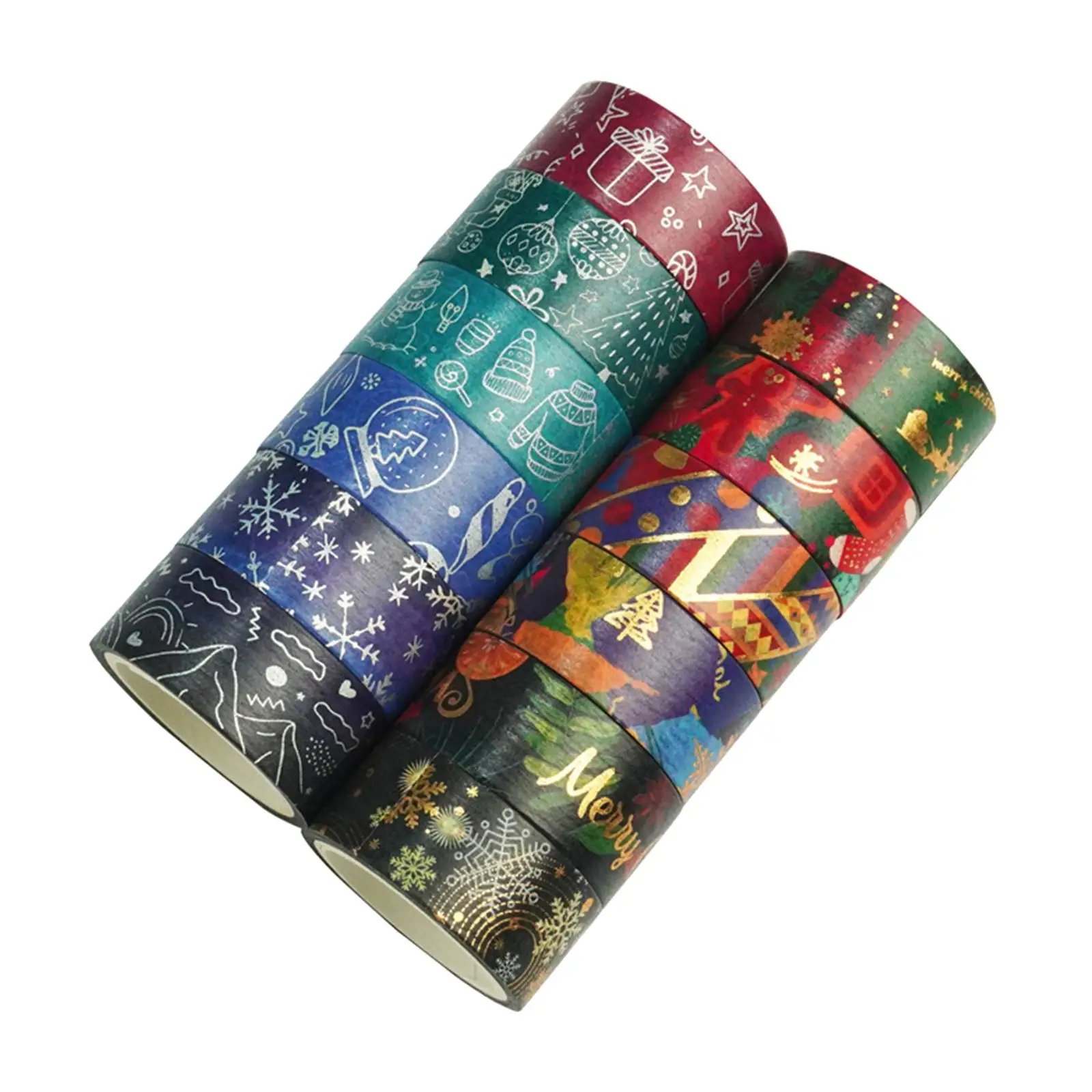 12 Pieces Christmas Washi Tape Set Paper Masking Tape for Gift Packaging