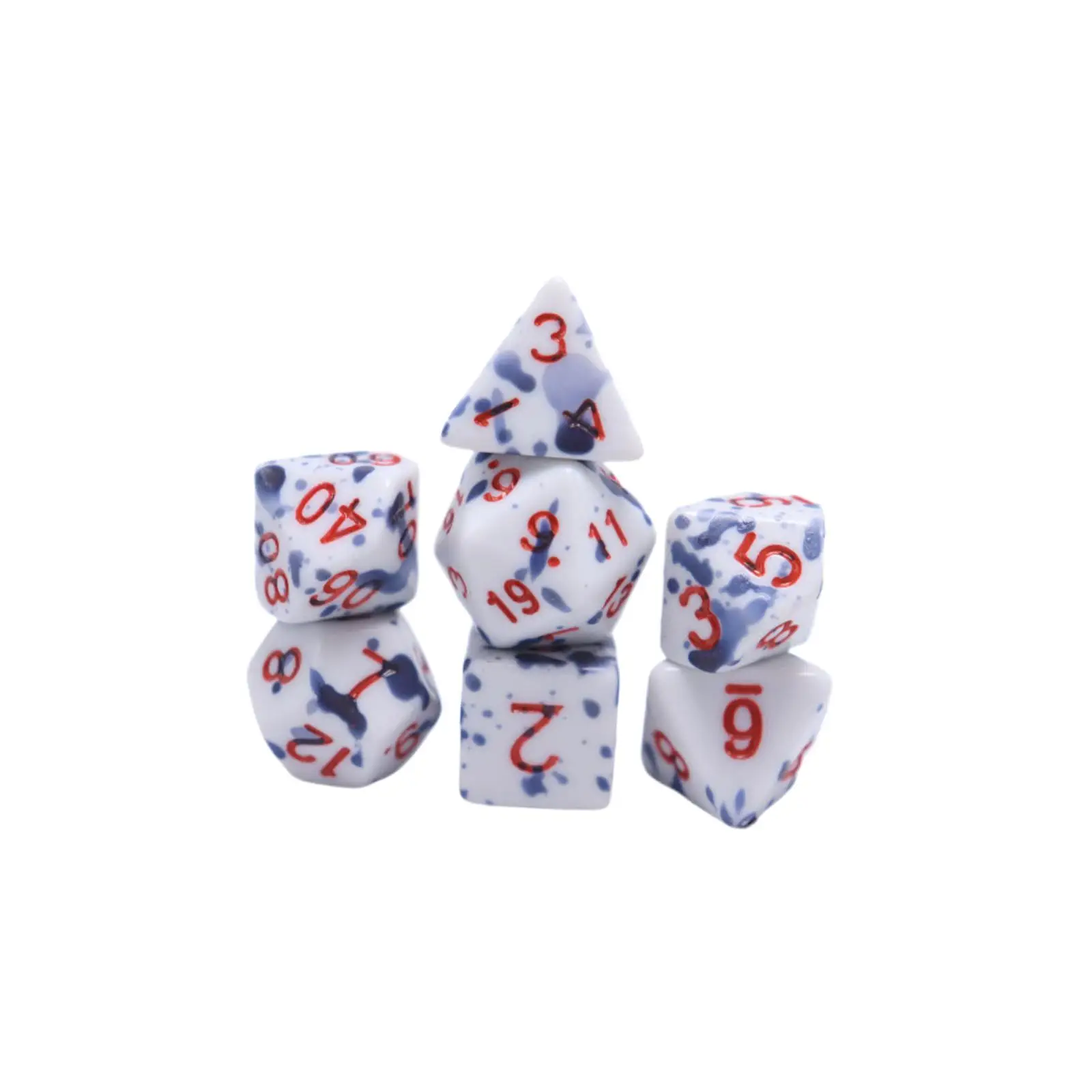 7Pcs Multisided Dice Handmade Polyhedral Dice for Family Gatherings Role Playing Game Tabletop Game Gifts Party Accessories