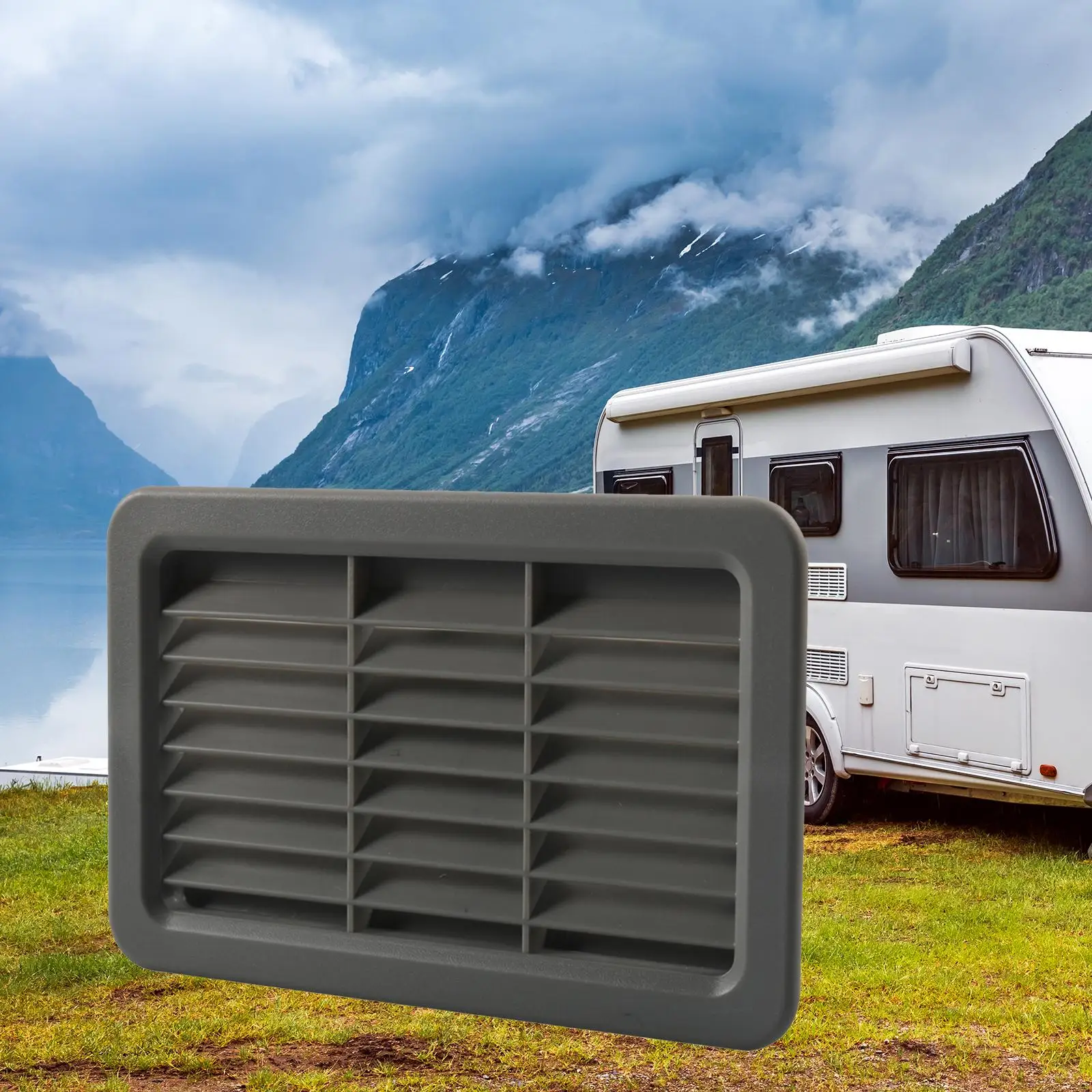 Air Vent Grille Supply Black Durable Easily Install High Performance Direct Replaces for RV Truck Camping Traveling Trailer
