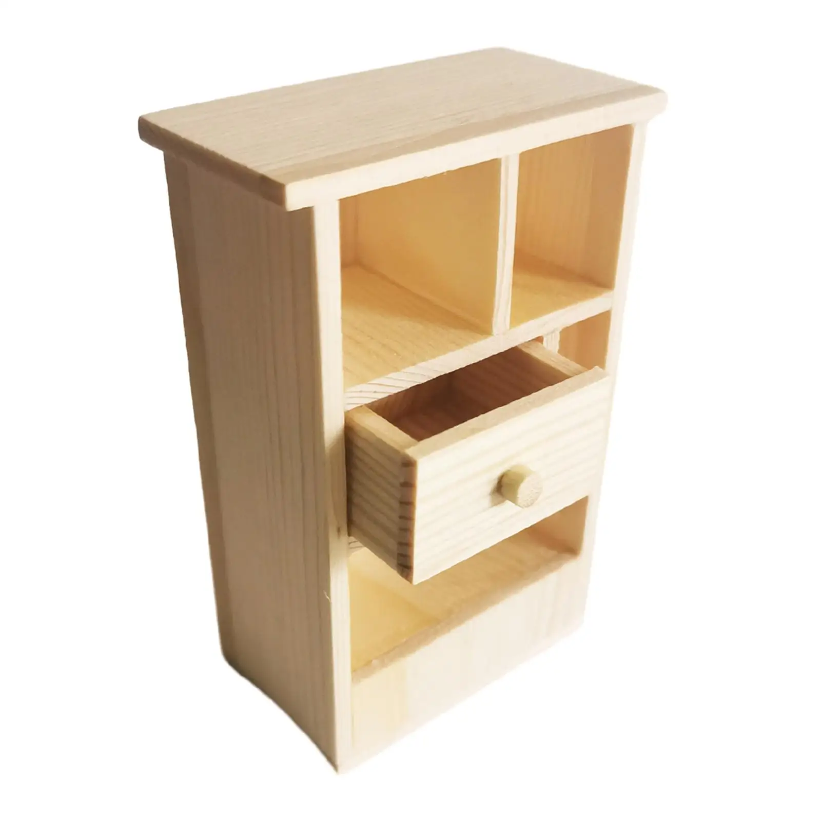Dollhouse Miniature Cabinet Doll House Display Shelf, Classic Xmas Gifts Mini Locker Model with Drawer for 1/12 Supplies Dollhouse Miniature Cabinet Doll House Display Shelf, Classic Xmas Gifts Mini Locker Model with Drawer for 1/12 Supplies