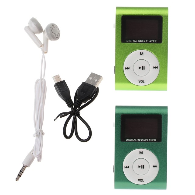 E56B MX-801 Mini USB Metal Clip Card Slot LCD Screen Music MP3 