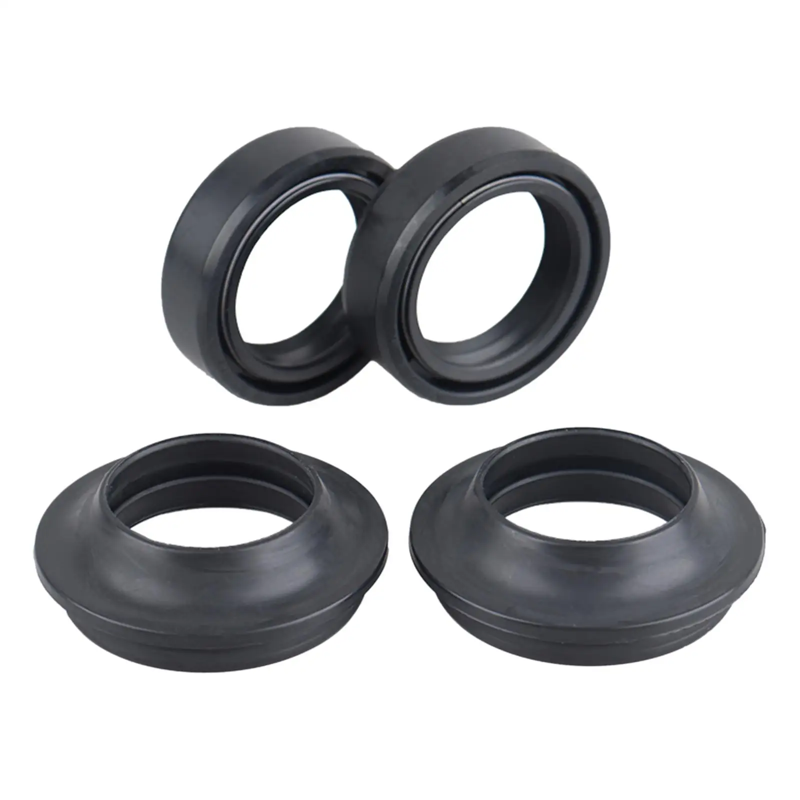 4Pcs Fork Oil Seal and Dust Seal Kit Heat Resistance Oil Resistance Direct