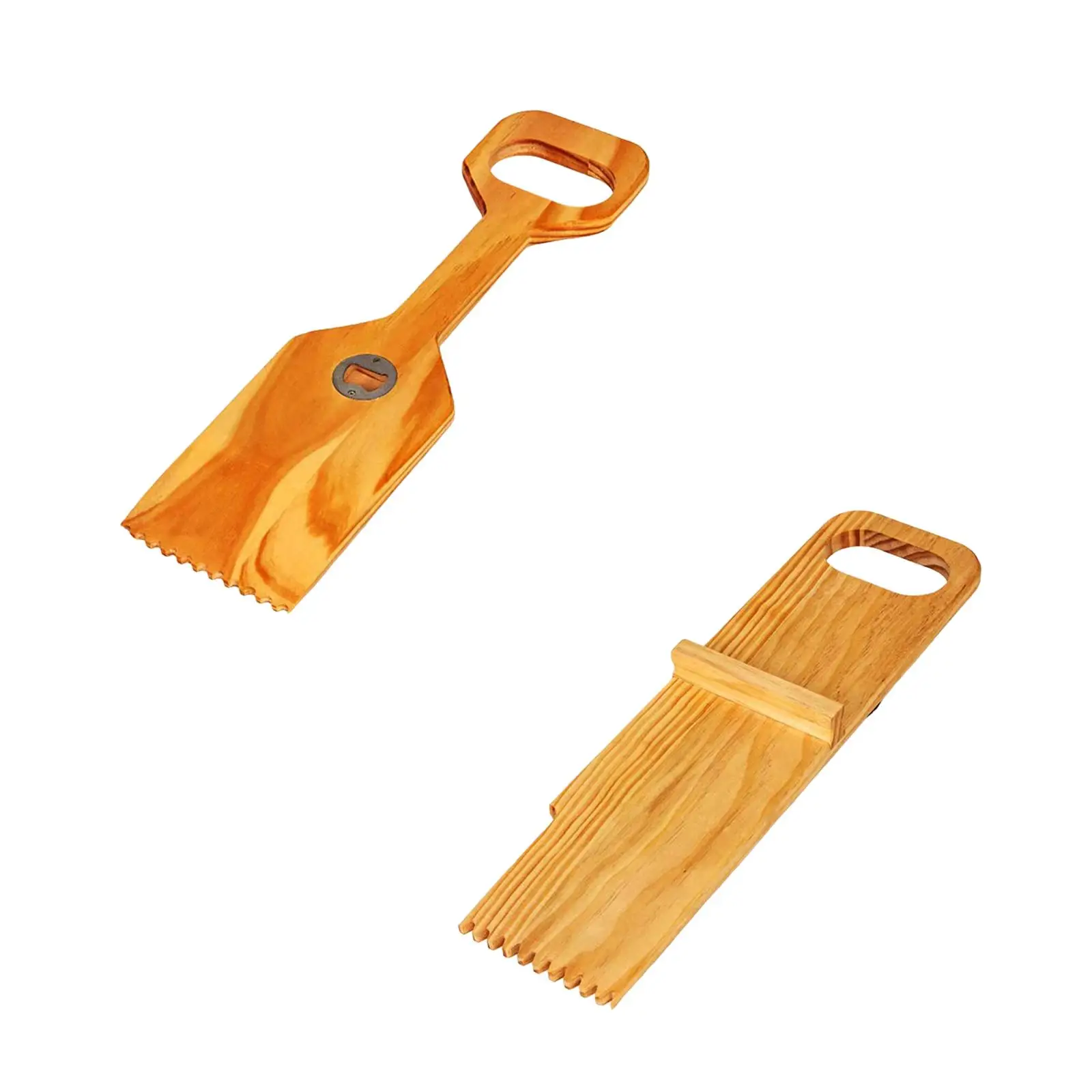 Wooden Grill Scraper Cookware Flat Barbecue Turners for Turning Serving Frying