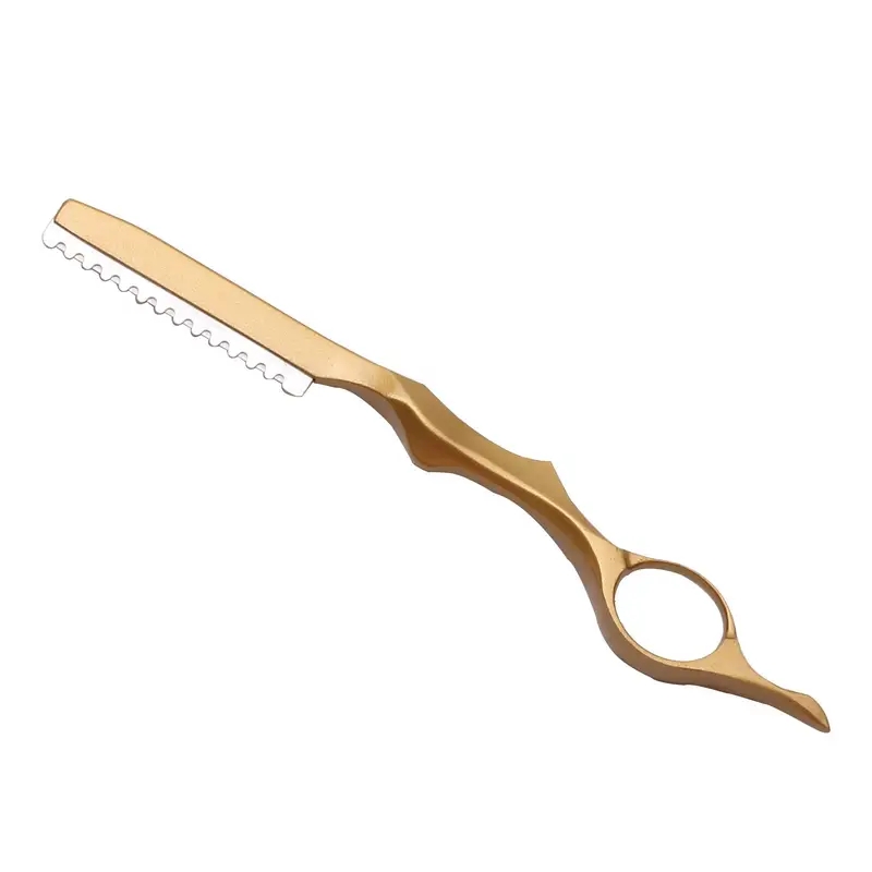 1Pcs Haar Ausdünnung Rasierer Mit Klinge Professionelle Luftfahrt Aluminium Salon Barber Rasierklingen Friseur Cutter Messer C0001A – Detail 3