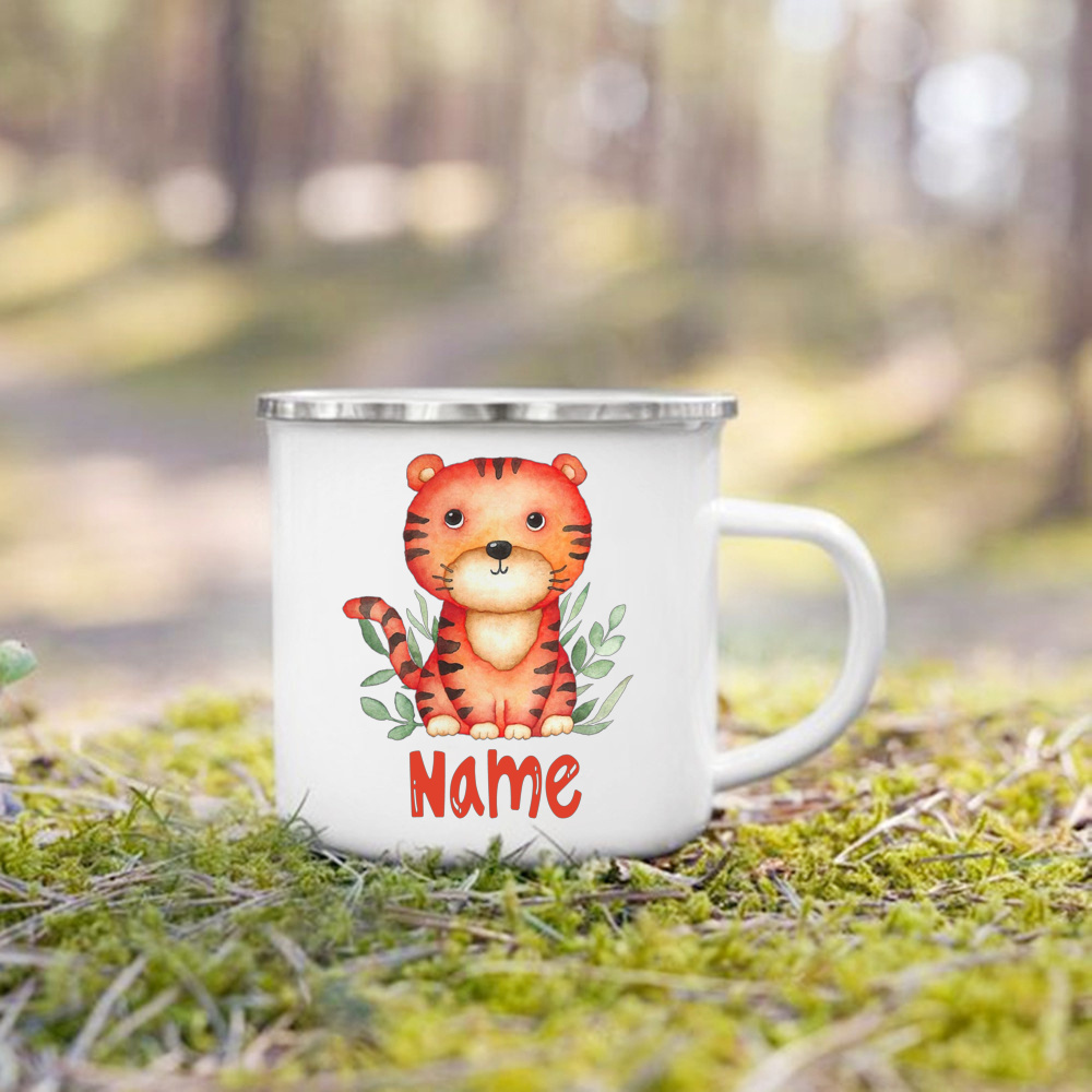 Personalized Wild Animal with Name Cup Custom Child Wild Party Juice Milk Mug Boy Girl Handle Cup Birthday Favors Gifts for Kids 6 Se78d36ef67b747ce9cb9693448466809M