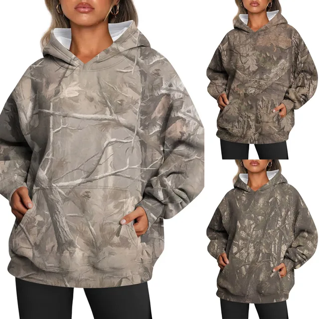 Women's Camo Hoodie Maple Leaf Print Oversized Hooded Sweatshirts Women  Sweatshirts And Hoodies Womens Thin Hoodie Long Jacket - AliExpress