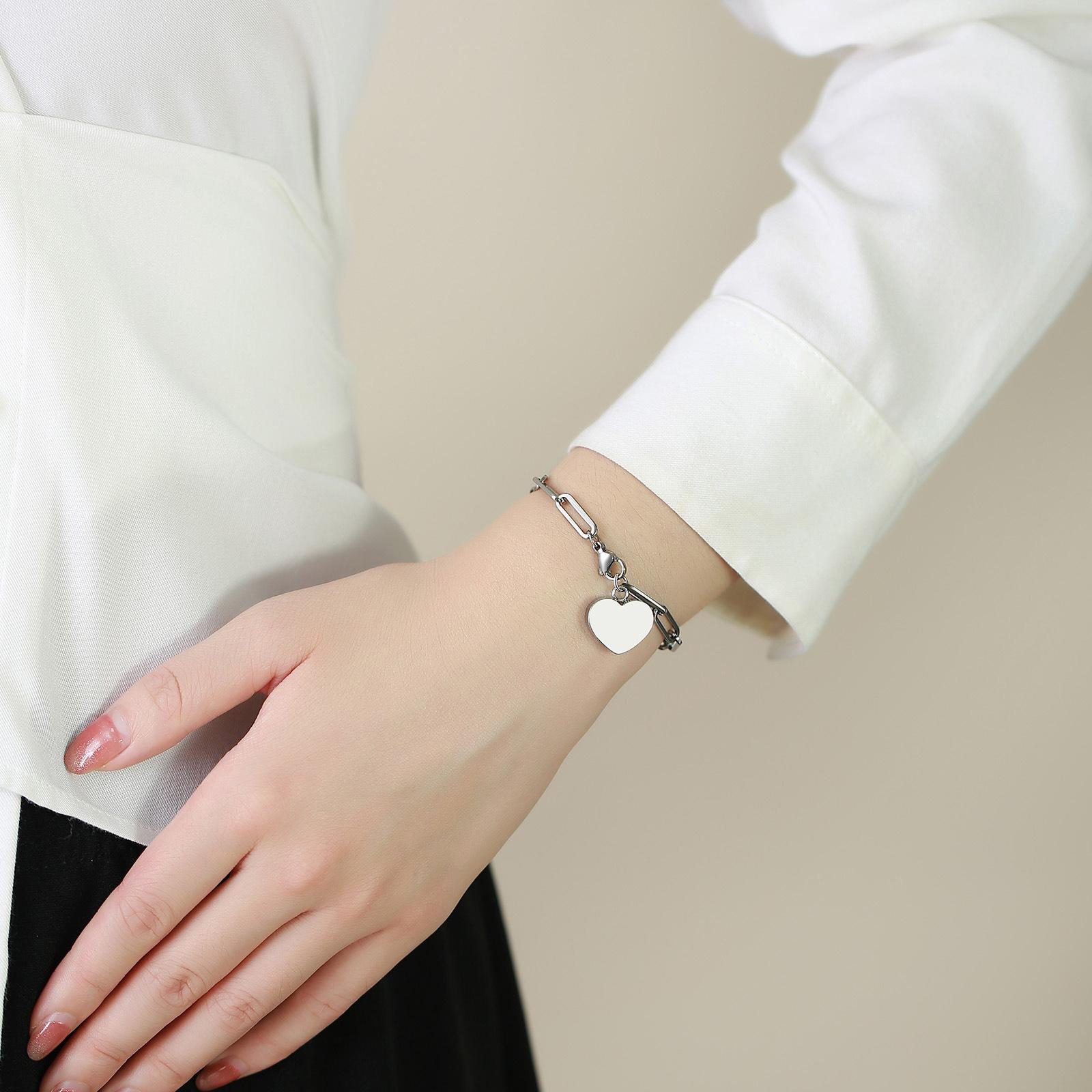 Heart Cremation Bracelet Adjustable Simple Keepsake for Husband Women Gilrs