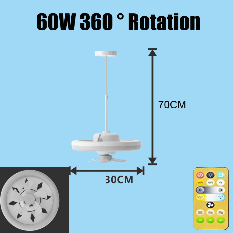 Title 13, 60W Deckenventilator E27 mit LED-Licht und Fern...