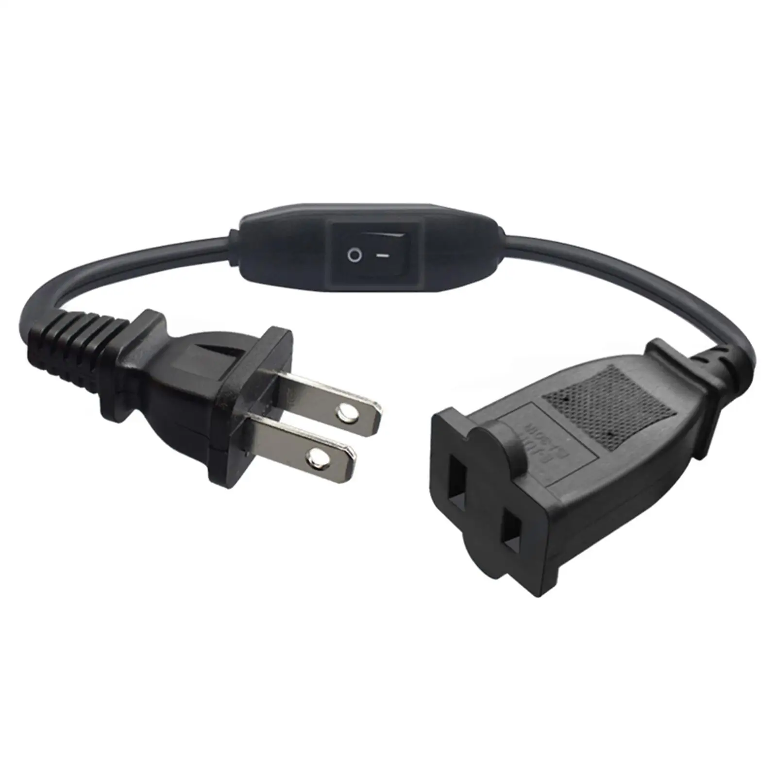 2 Prong Polarized Extension Cord with Switch for Lamps Power Adapters