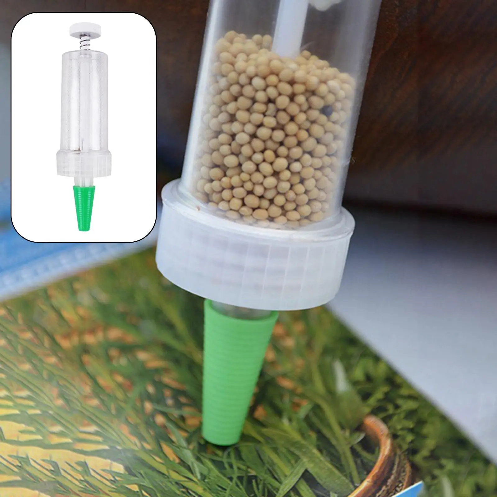 Plastic Mini Sowing Seed Dispenser Manual Planter Seeder Tool Seed Spreader