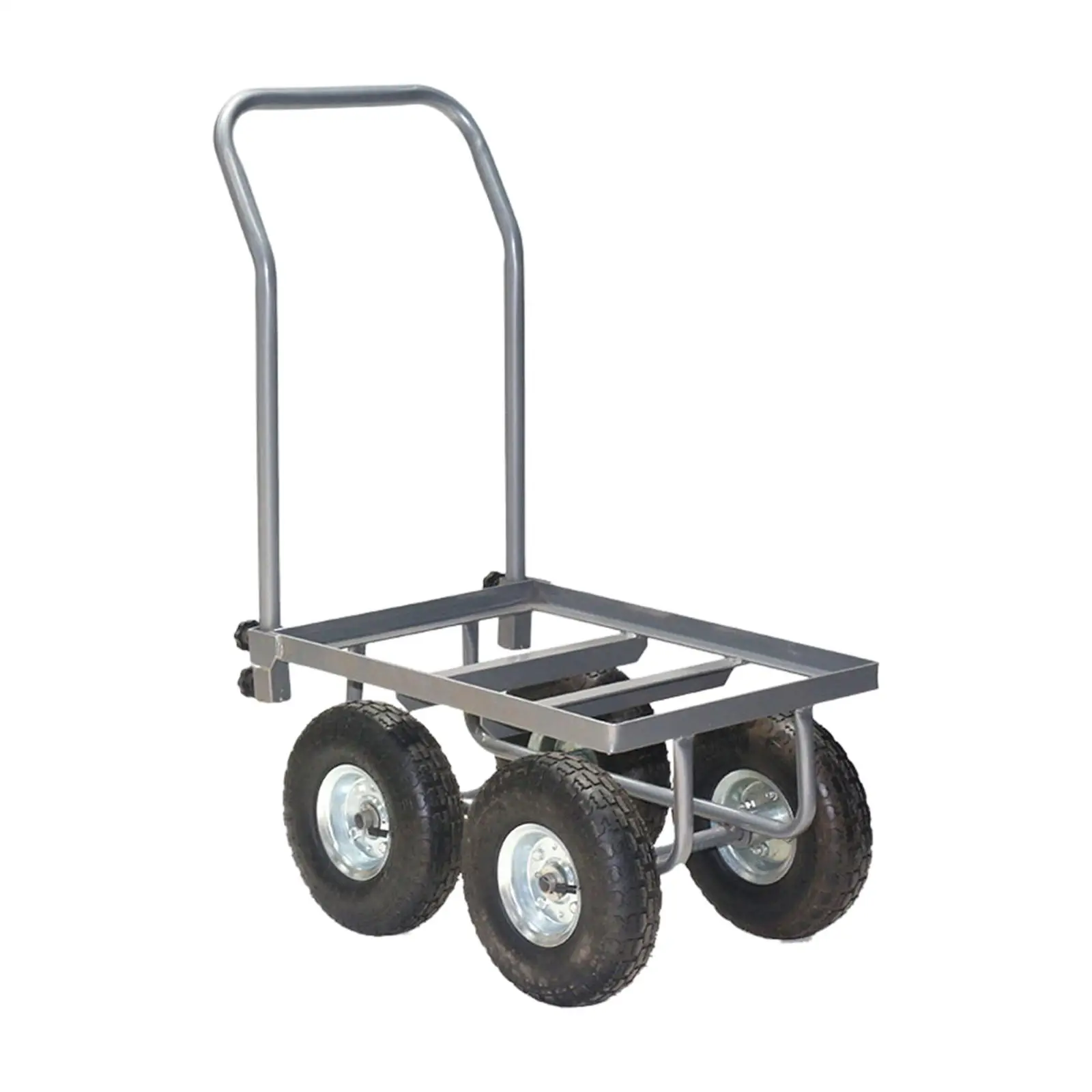 Moving Flatbed Cart Hand Push Cart for Drinks Crates Luggage Shopping Malls