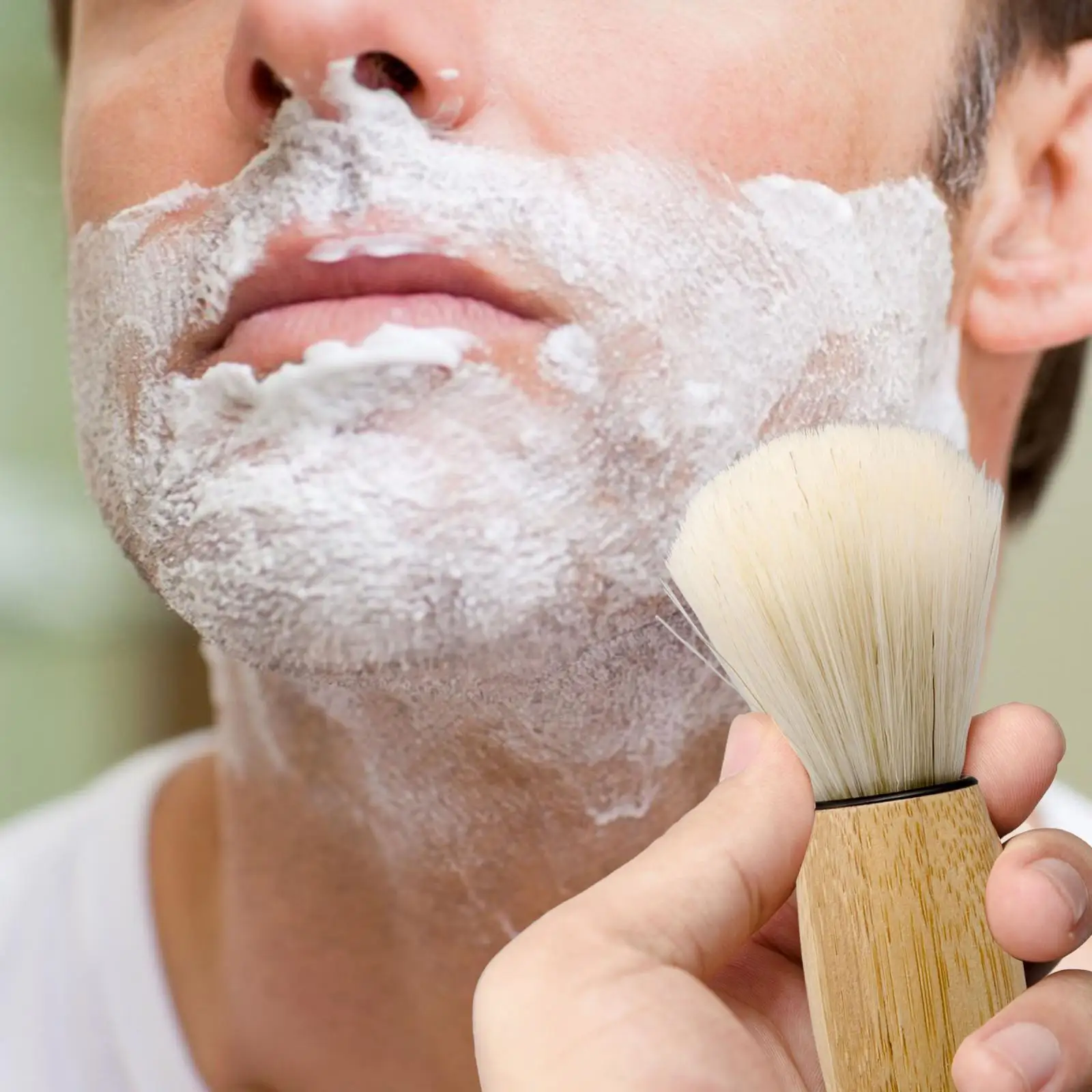 Barber Men`s Shaving Brush Grooming Father`s Day Gifts Mustache Barber Tool Hair Beard Shaving Brush for Husband Boyfriend Men