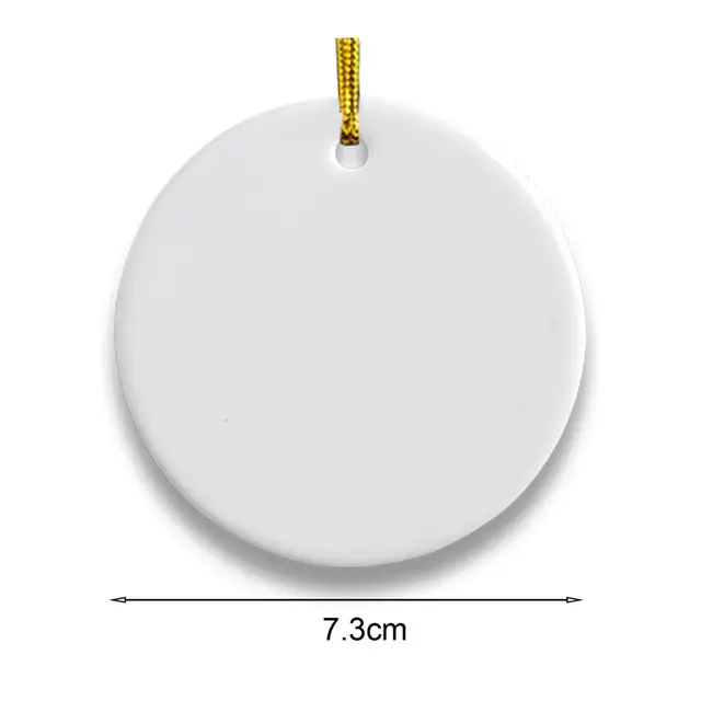 Craft Express 3 White Circle Ceramic Ornaments, 25ct.