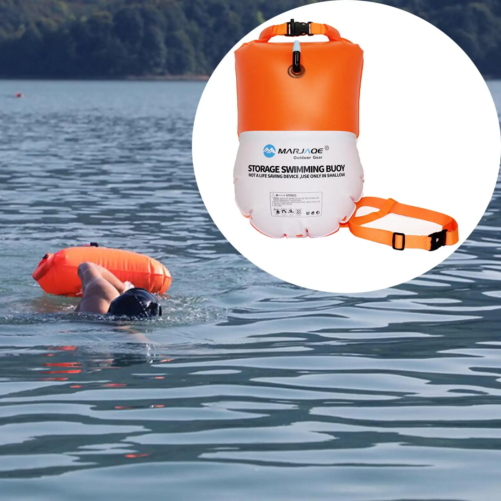 Swim Buoy Visible Float Tow and Dry Water Swimmers   Swim Racing