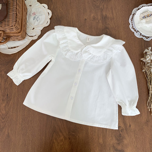 Girls white hot sale collared shirt