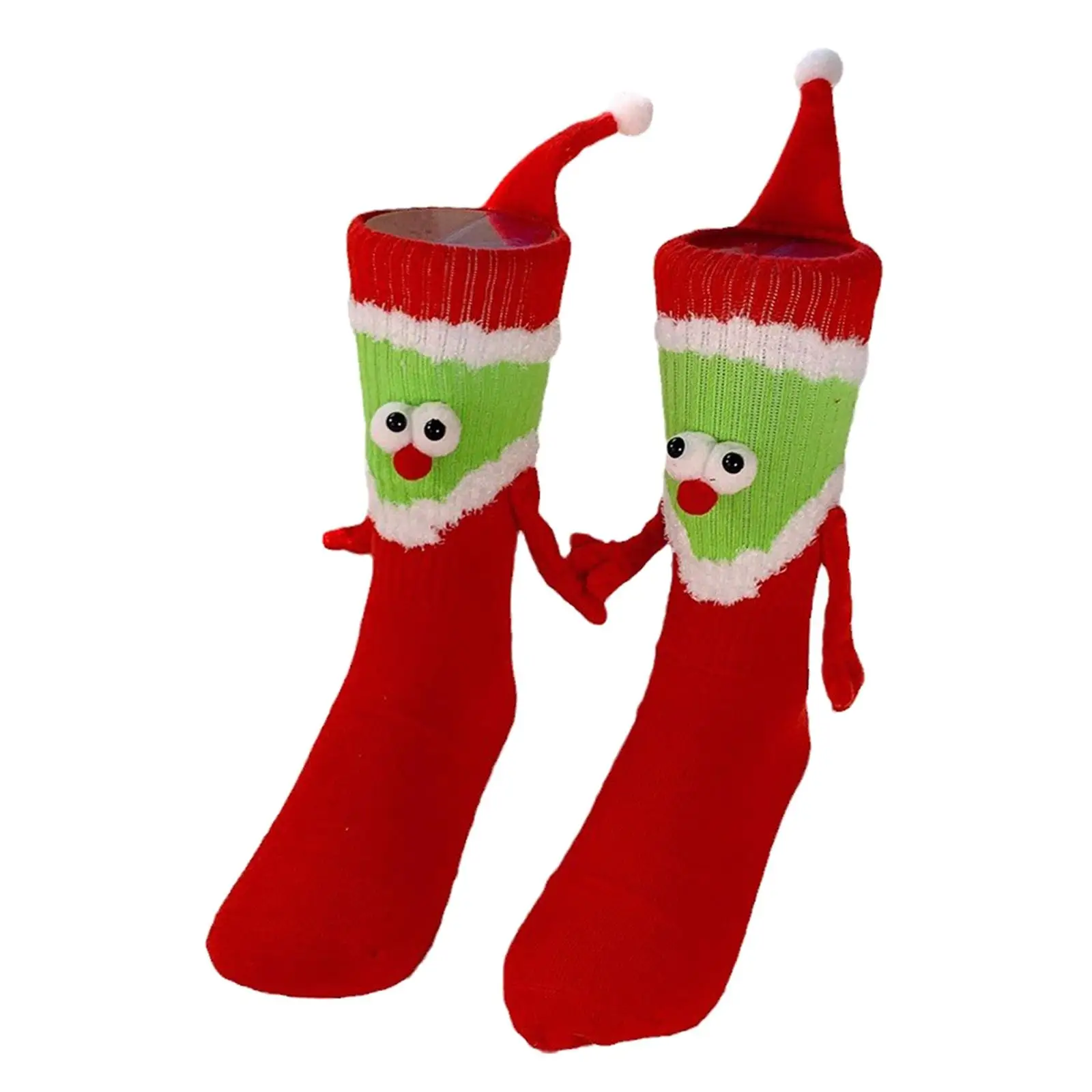 Christmas Hand in Hand Couple Socks Soft for Daily Travel Outdoor and Indoor