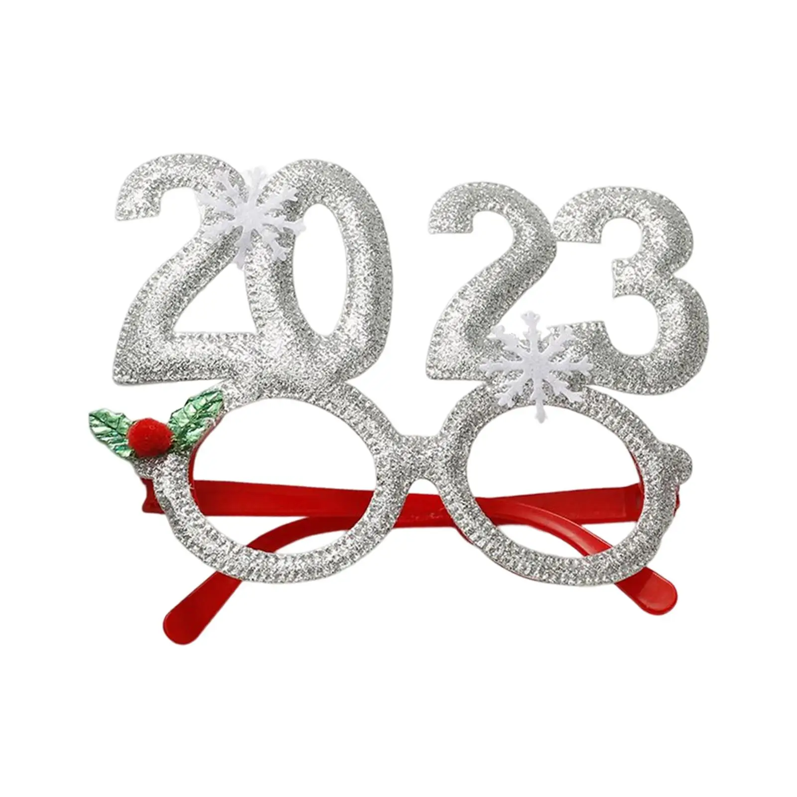 Christmas Glasses Frame 2023 Photo Prop Flexibility Funny for Boys and Girls