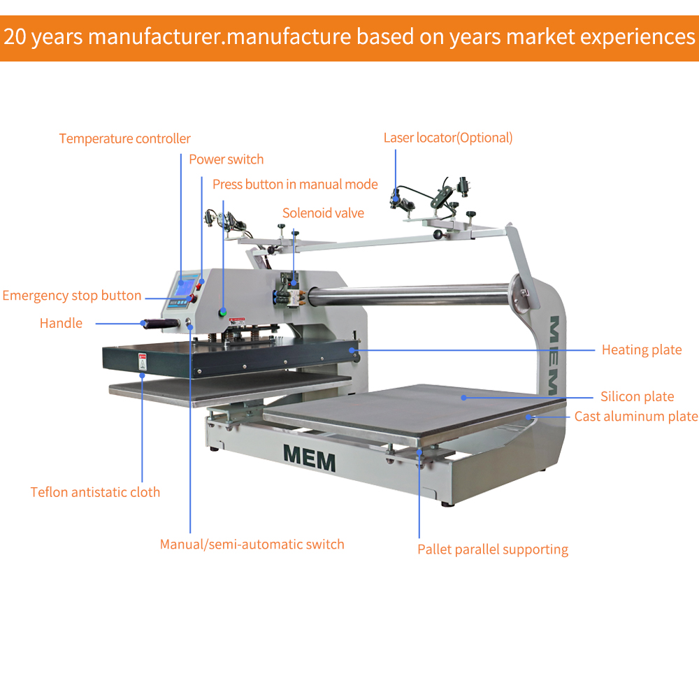 MEM TQ 4050 двойная станция 16x20 дюймов пневматический тепловой пресс  сублимационная машина для печати на футболках логотипов | AliExpress