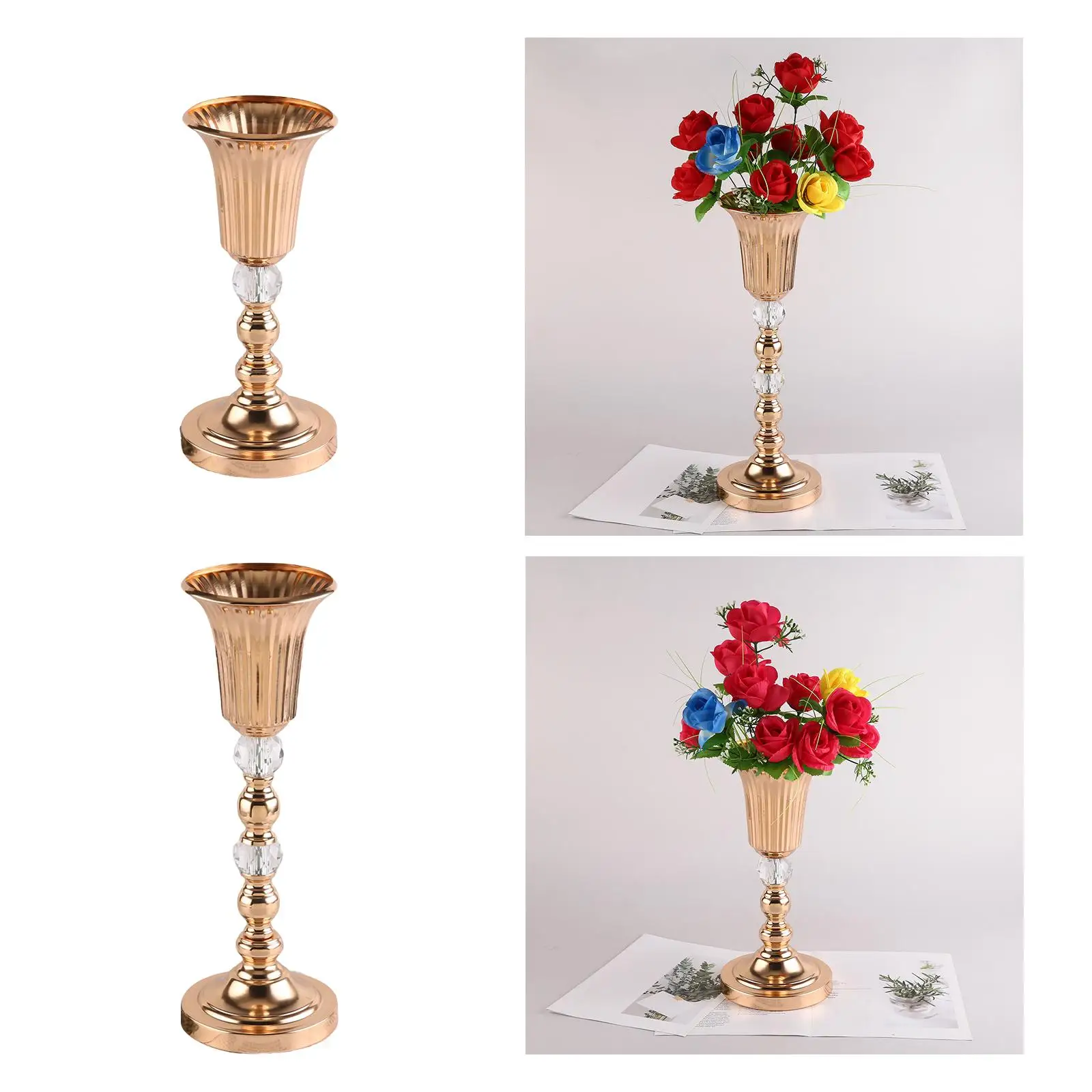Flower Stand Centerpieces for Tables Flower Holders Elegant Versatile Metal Vase