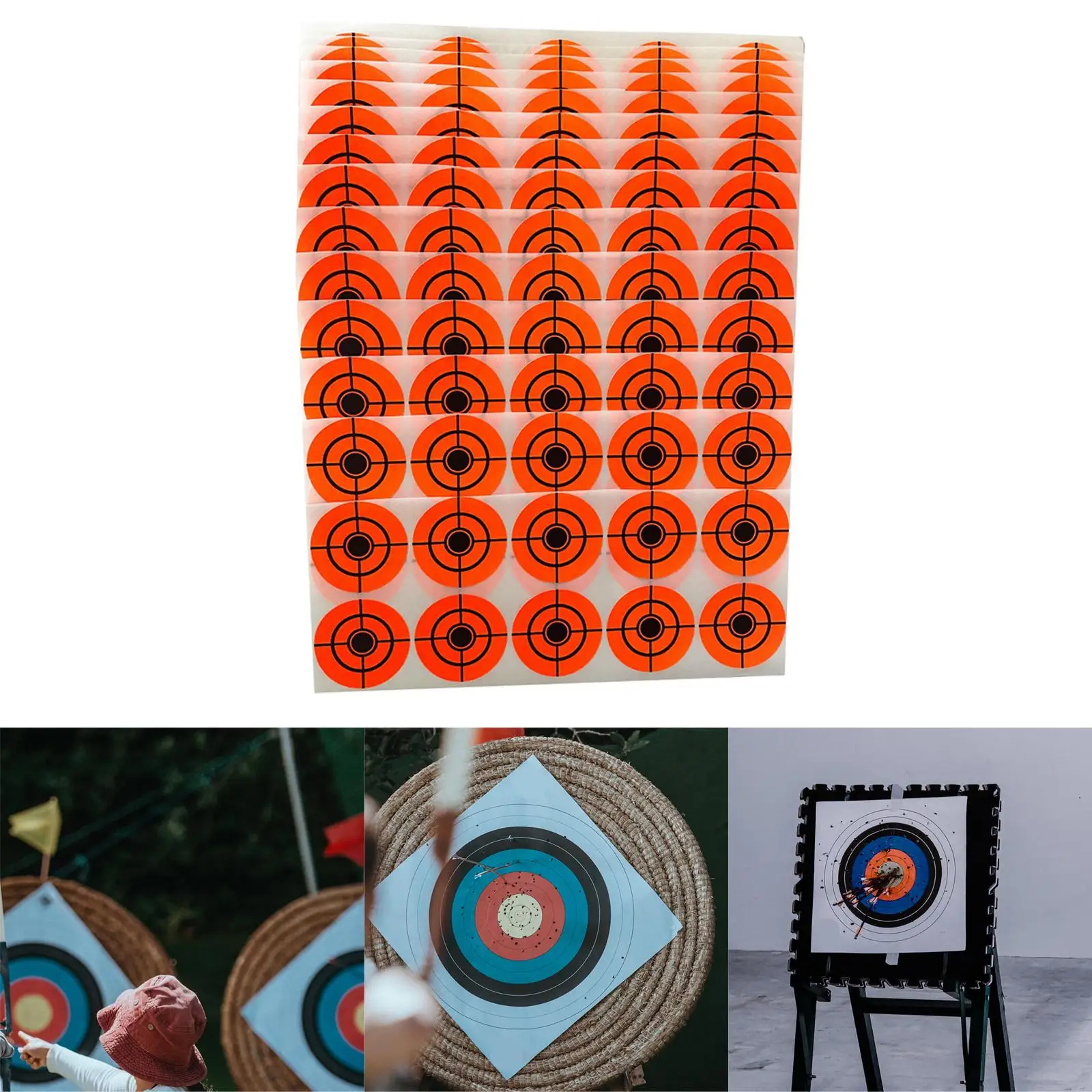 25 Sheets Target Stickers Shooting Practice Paper Stickers 1.57inch Outdoor Round Targets Reactive Target Accessories Training