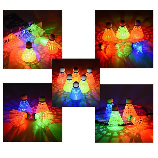 Volants De Badminton LED - 6 Pièces Multicolores Pour Nuit Et Extérieur
