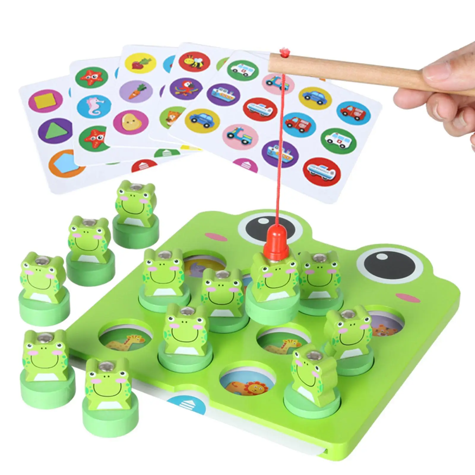 Children Magnetic Frog Fishing Game Toy for Toddlers Cognition Education Great Gifts for Boys and Girls Lightweight Christmas