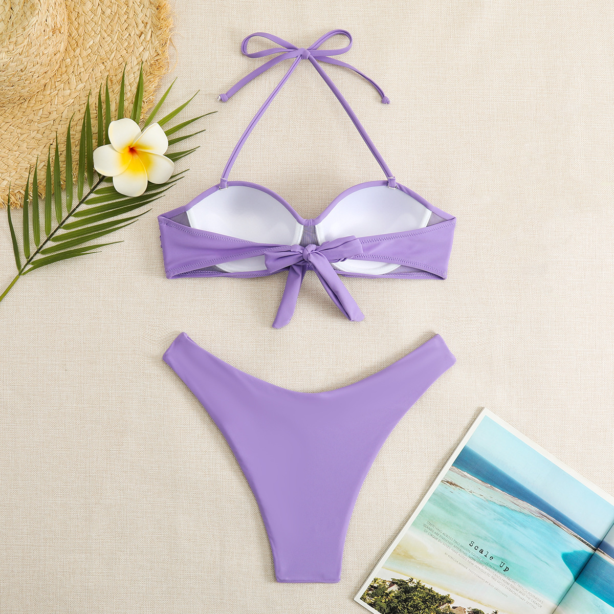 Push Up Bikini Set - Womens Halter Underwire Swimsuit 2024
