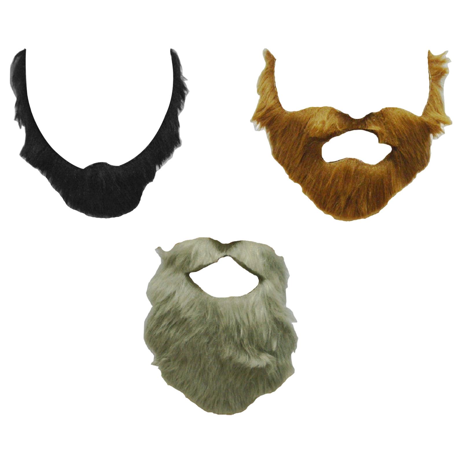 Fake Beard Costume Accessories Props False Facial Hair Flannel Beard for Men Halloween Beard Fake Mustaches Cosplay Dress Up